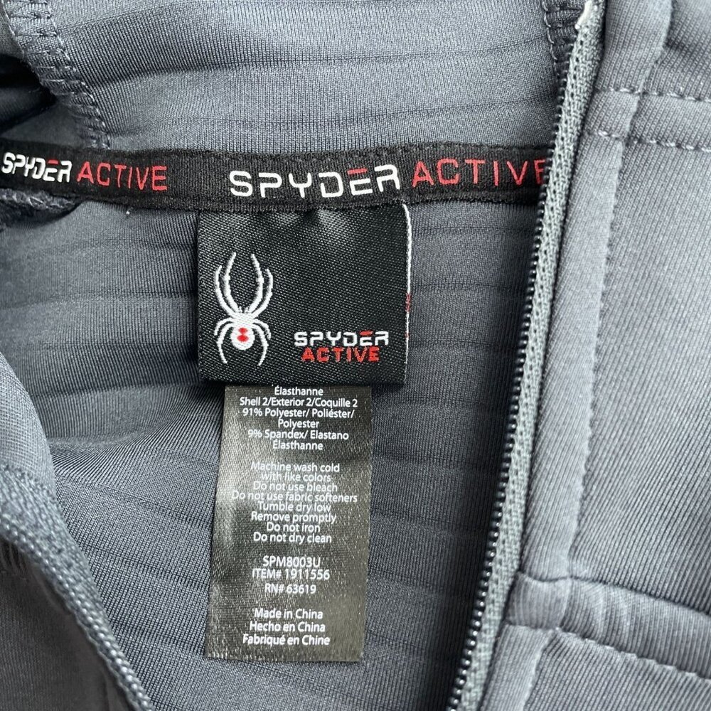 Spyder Active Men's M Zip-Up Hoodie Scuba Jacket  Black M0642 - Picture 7 of 12